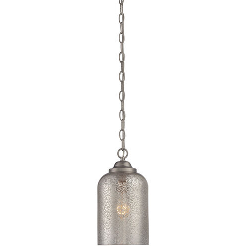 Bally 1 Light 6.5 inch Satin Nickel Pendant Ceiling Light, Essentials