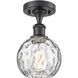 Edison Athens Water Glass 1 Light 6 inch Matte Black Semi-Flush Mount Ceiling Light