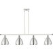 Ballston Dome LED 48 inch White and Polished Chrome Island Light Ceiling Light