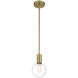 Wright 1 Light 5.75 inch Warm Brass Mini-Pendant Ceiling Light