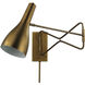 Lenz 1 Light 6 inch Antique Brass Wall Sconce Wall Light