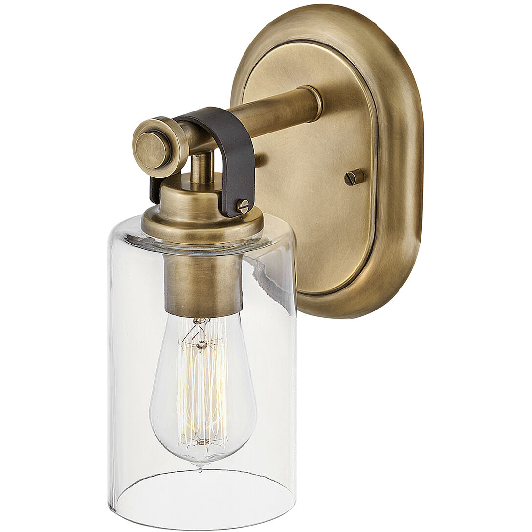 Halstead 1 Light 6.5 inch Heritage Brass Vanity Light Wall Light