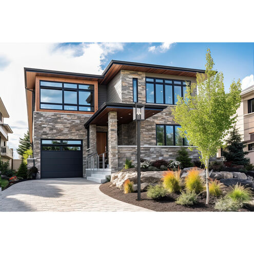 Hartwell 5 Light 119.25 inch Sand Black Outdoor Post Mounted Fixture