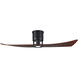 Atlas Lindsay 52 inch Matte Black with Walnut Tone Blades Ceiling Fan, Atlas