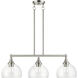 Glendon 3 Light 30 inch Brushed Nickel Linear Chandelier Ceiling Light