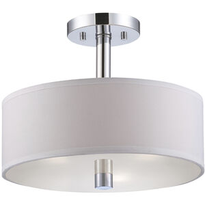 Cordova 3 Light 13 inch Chrome Semi-Flush Ceiling Light