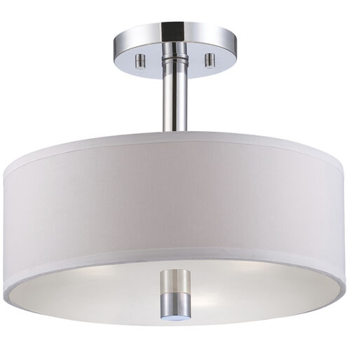 Cordova 3 Light 13 inch Chrome Semi-Flush Ceiling Light