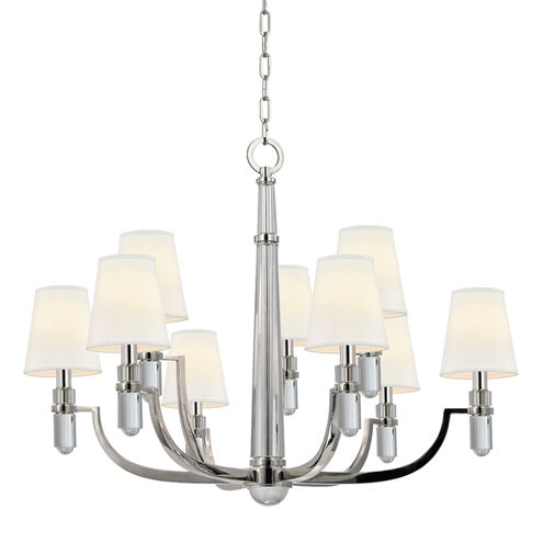 Dayton 9 Light 33 inch Polished Nickel Chandelier Ceiling Light