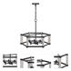 Rutland 6 Light 21.88 inch Fossil/Black Chandelier Ceiling Light