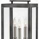 Sutcliffe LED 18 inch Aged Zinc with Antique Nickel Outdoor Pier Mount Lantern