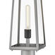 Hugh 1 Light 22 inch Antique Brushed Aluminum with Black Outdoor Post Mount