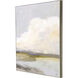 Dream of Clouds Where Land Meets Sky Blue and Gray and Yellow Framed Art