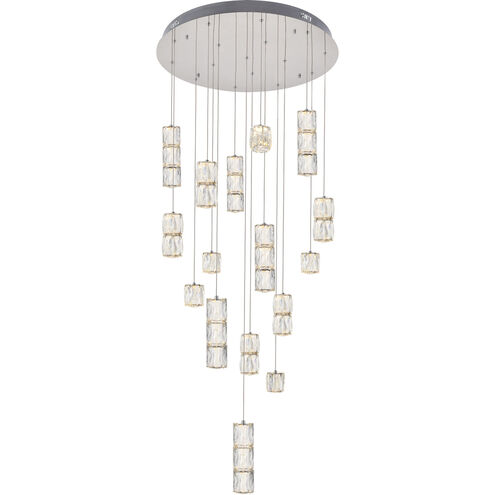 Polaris LED 28 inch Chrome Chandelier Ceiling Light