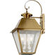 Mansfield 3 Light 23 inch Antique Brass Outdoor Wall Lantern 