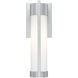 Stratford 1 Light 13.5 inch Silver Outdoor Sconce in White Glass