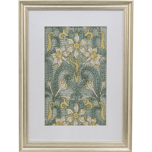 Smithsonian Gold/Yellow/Turquoise Wall Art, Floral