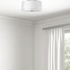 Porscha 3 Light 16 inch Matte Black with White Flush Mount Ceiling Light