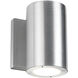 Vessel LED 6 inch Brushed Aluminum Outdoor Wall Light in 1, 2700K