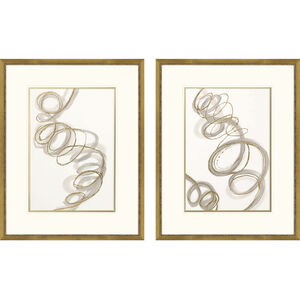 Radiant Spiral Metallic and Neutral Framed Art
