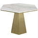 Demetria 43 X 37.5 inch Antique Brass Dining Table