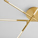 Palillos LED 33 inch Aged Brass Flush Mount Ceiling Light