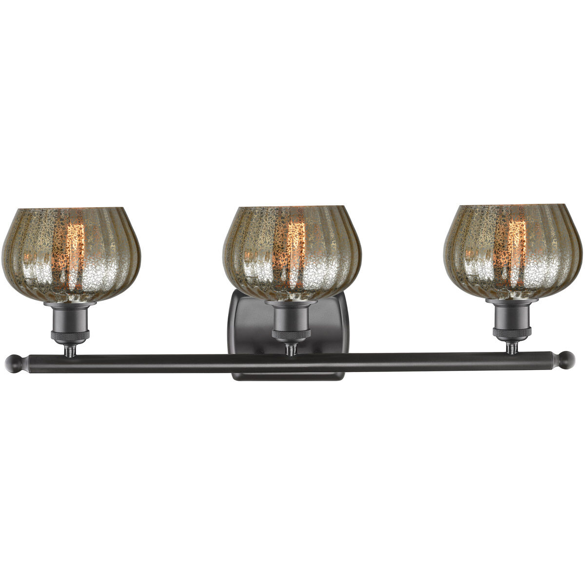 Ballston Fenton 3 Light 26 inch Oil Rubbed Bronze Bath Vanity Light Wall Light in Mercury Glass, Ballston
