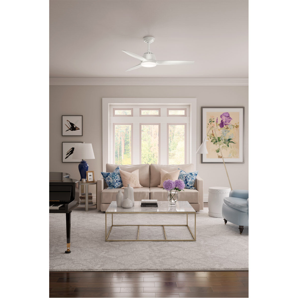 Wisp 52 inch Fresh White with Fresh White, Fresh White Blades Ceiling Fan