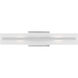 Dex 2 Light 4.75 inch Chrome Bath Vanity Wall Light