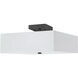 Seren 3 Light 14.25 inch Matte Black with White Semi-Flush Mount Ceiling Light