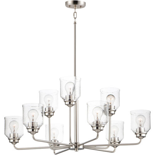 Acadia 9 Light 35 inch Satin Nickel Chandelier Ceiling Light