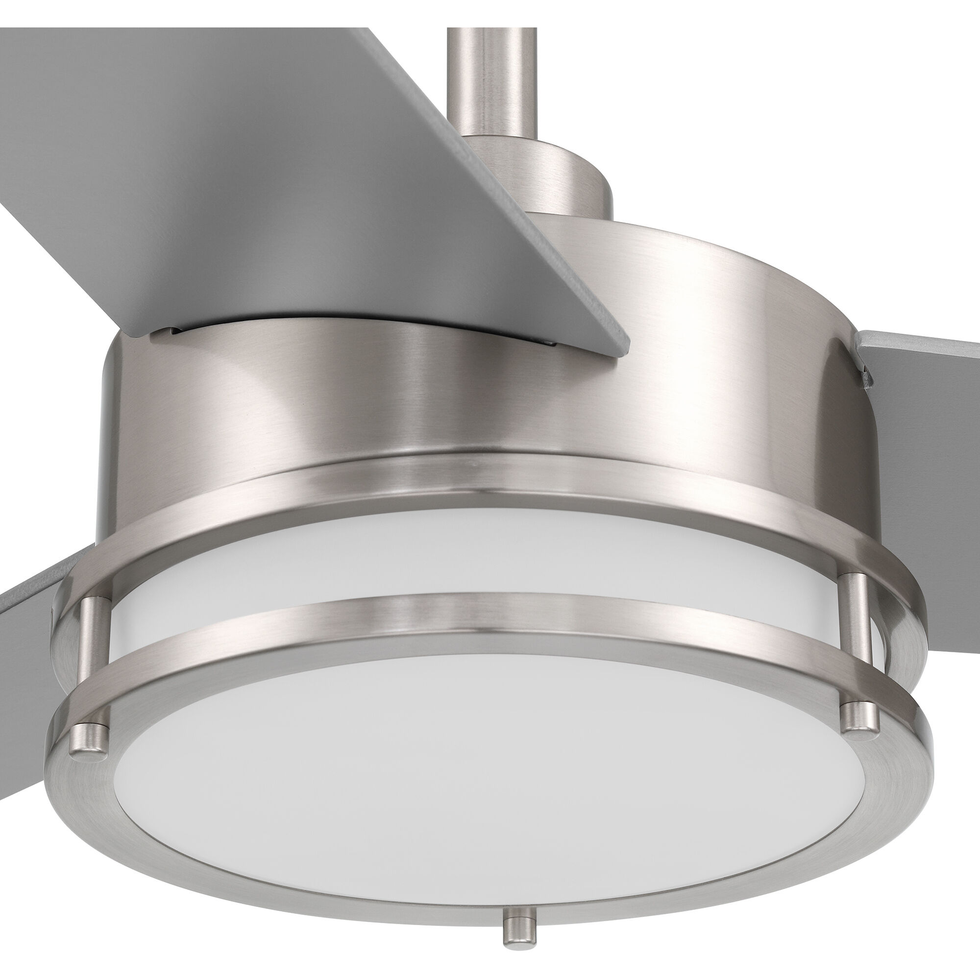 Cassini 52 inch Brushed Nickel with Reversible Silver/Pearl Gray Blades DC Smart Fan