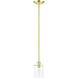 Munich 1 Light 5 inch Satin Brass Single Pendant Ceiling Light, Single