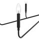 Pilar 6 Light 40 inch Matte Black Chandelier Ceiling Light