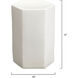 Porto 16 X 10 inch White Ceramic Side Table