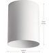 Cylinder LED 5 inch White Outdoor Flush Mount Cylinder in LED Lamping, Progress LED