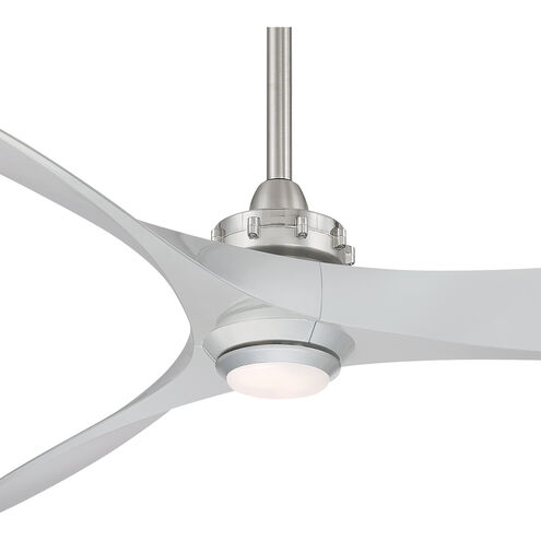 Aviation 60 inch Brushed Nickel/Silver with Silver Blades Ceiling Fan