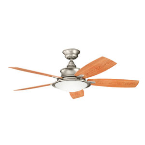 Cameron 52 inch Brushed Nickel with Walnut Ms-97503 Blades Outdoor Fan 