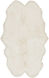Sheepskin 72 X 48 inch Ivory Rug in 4 X 6, Rectangle