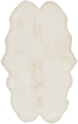 Sheepskin 72 X 48 inch Ivory Rug in 4 X 6, Rectangle