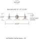 Zephir 3 Light 30.25 inch Brushed Nickel Painted Vanity Light Wall Light