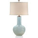 Waterfront 31 inch 100 watt Pale Blue Glaze Table Lamp Portable Light