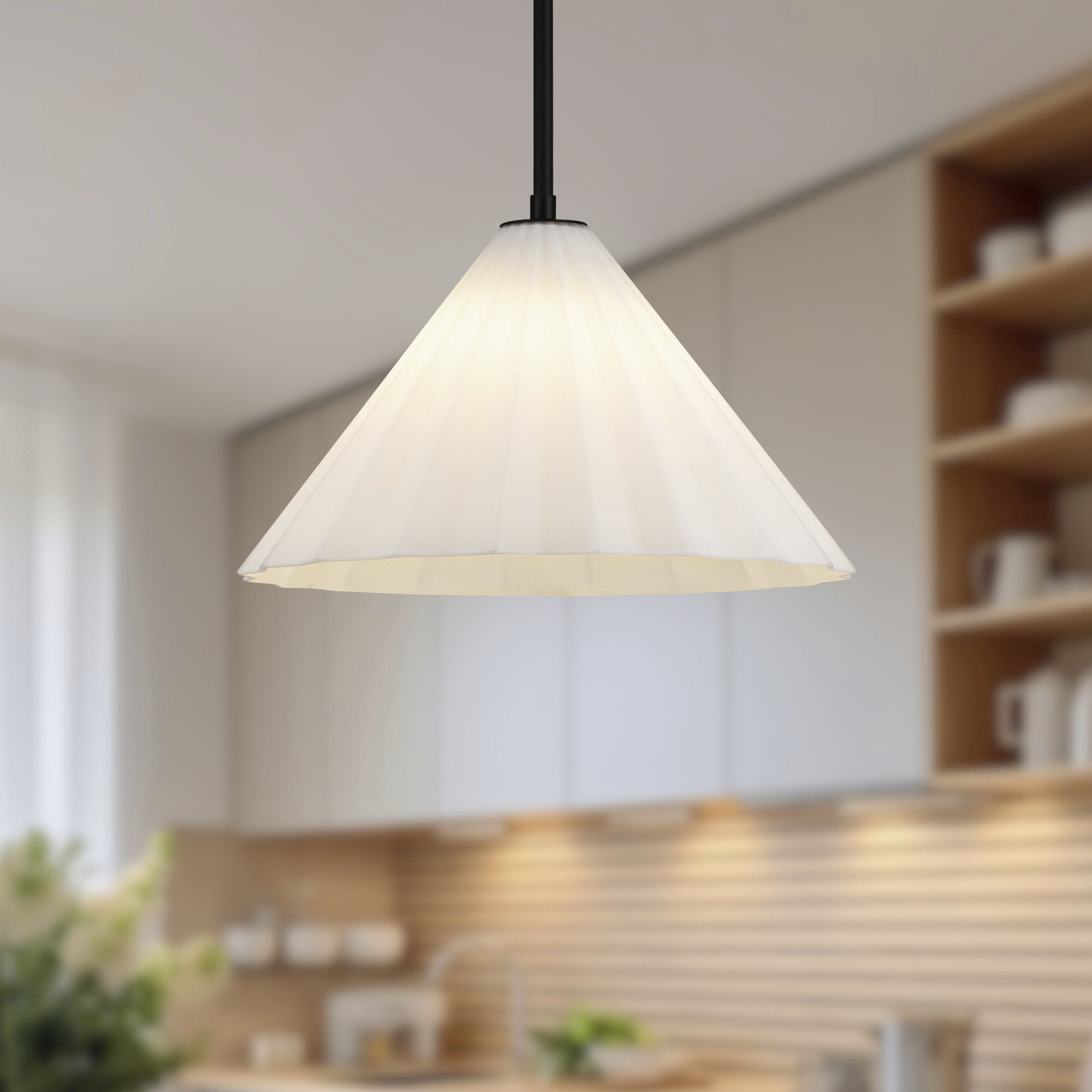Alora Mood Serena Pendant Ceiling Light in Matte Black