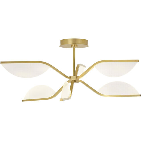 Sean Lavin Belterra LED 29.9 inch Natural Brass Flushmount/Chandelier Ceiling Light, Integrated LED