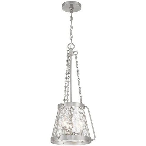 Crawford 3 Light 12 inch Satin Nickel Pendant Ceiling Light