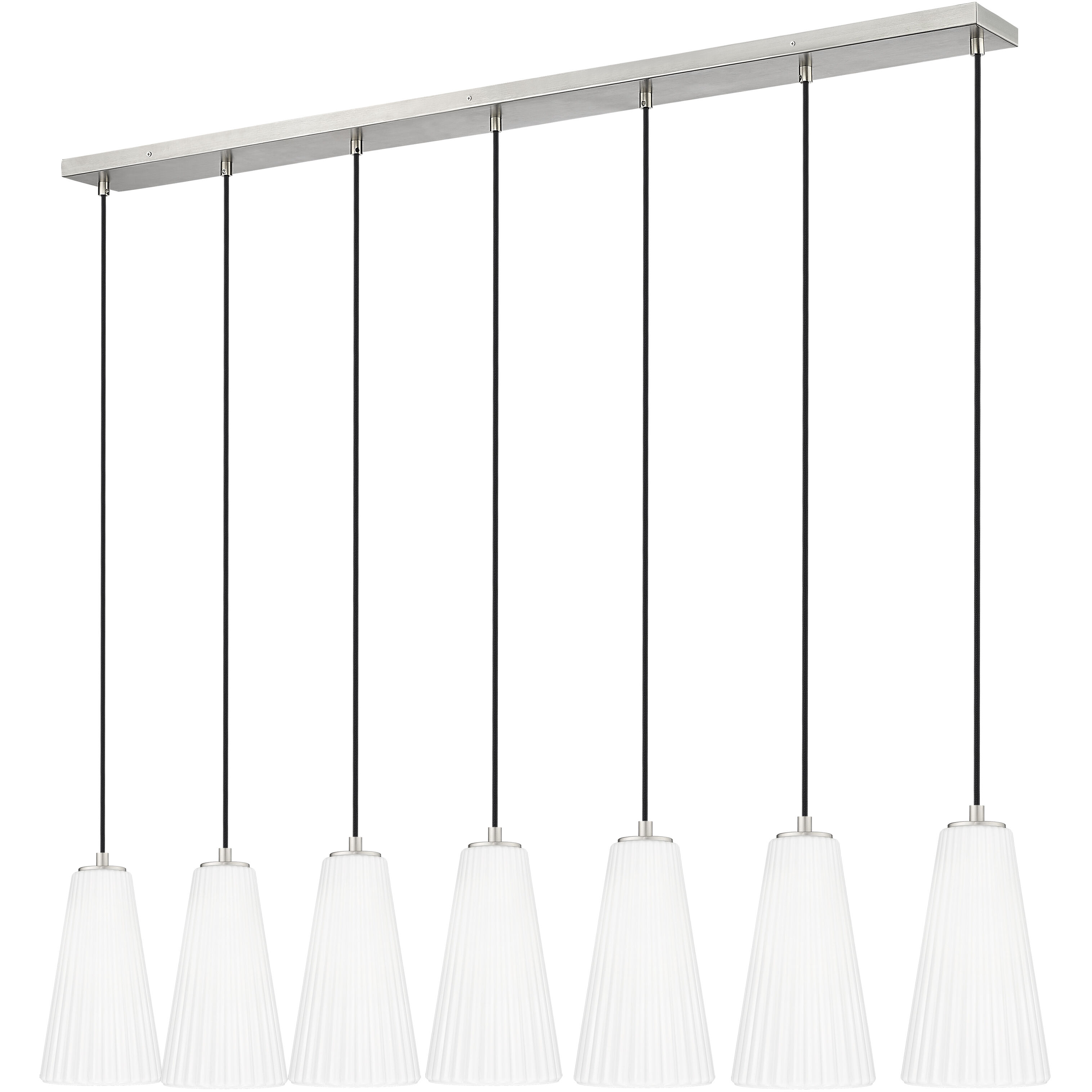 Farrell 7 Light 54 inch Brushed Nickel Linear Chandelier Ceiling Light