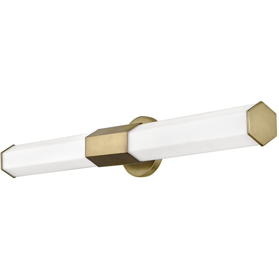 Facet LED 32 inch Heritage Brass Vanity Light Wall Light, Vertical