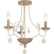 Colonial Charm 3 Light 16.75 inch White Wash and Sun Dried Clay Semi Flush Ceiling Light