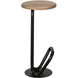 Hook 30 inch Matte Black Bar Stool, Left