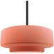 Radiance 1 Light 14.5 inch Gloss Blush and Matte Black Pendant Ceiling Light
