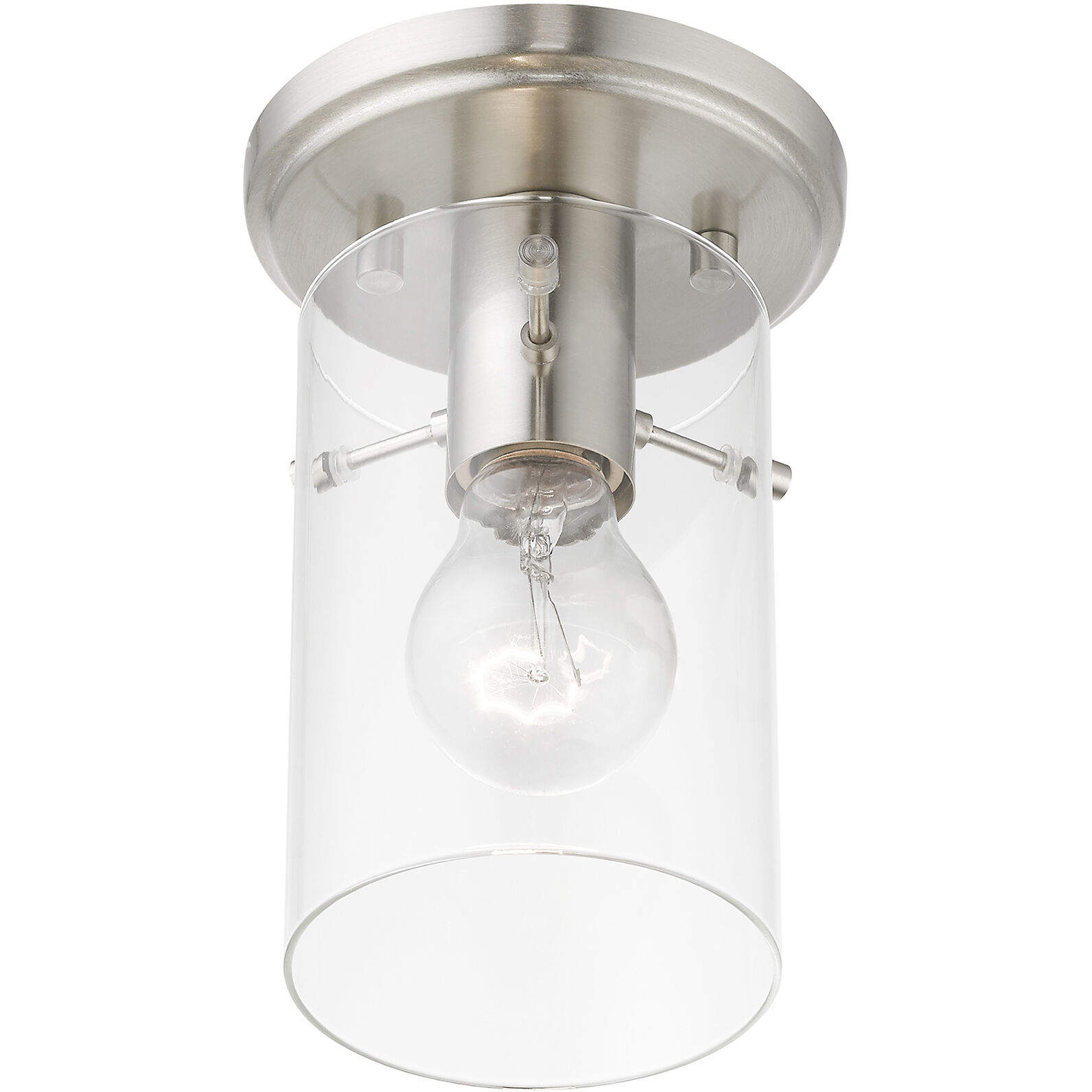 Munich 1 Light 5 inch Brushed Nickel Flush Mount Ceiling Light
